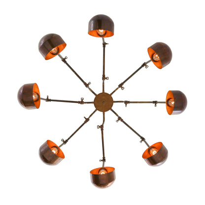 San Jose Industrial Chandelier, Eight-Arm