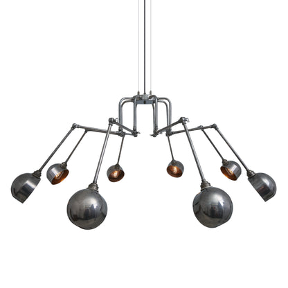 San Jose Industrial Chandelier, Eight-Arm