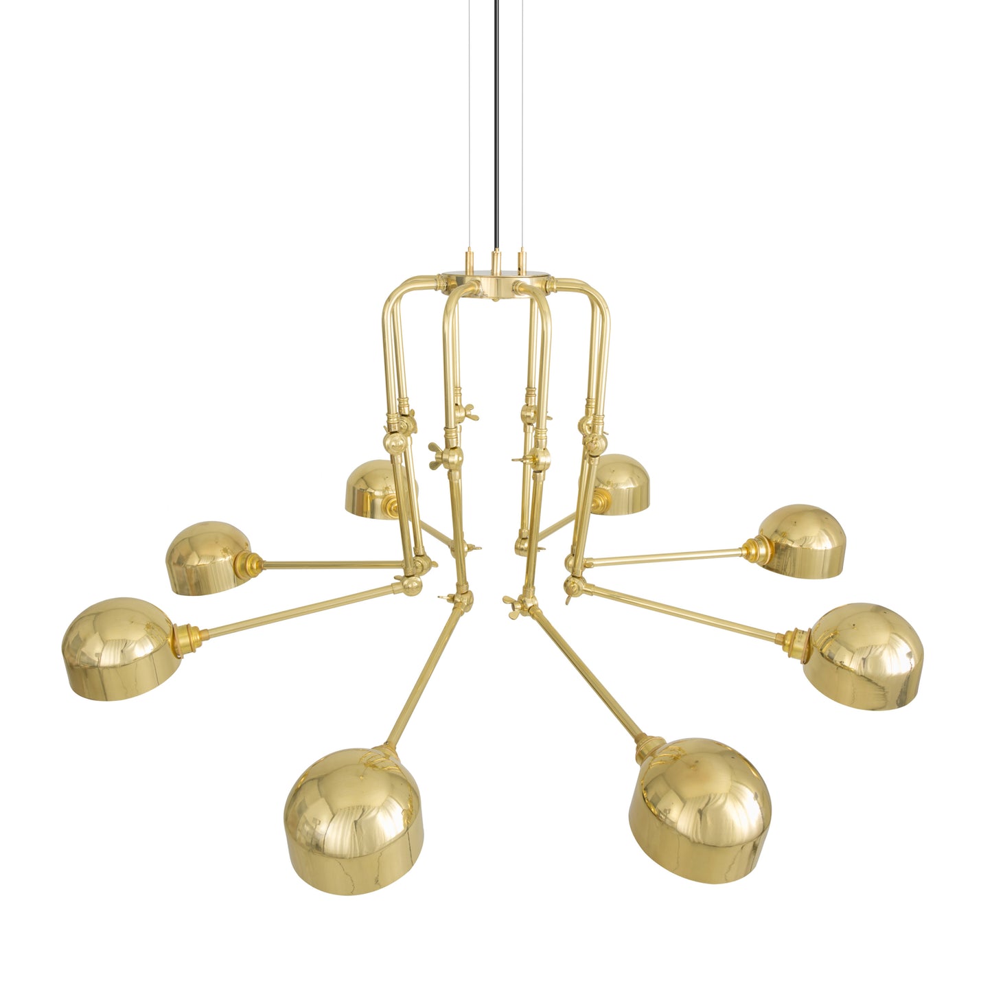 San Jose Industrial Chandelier, Eight-Arm