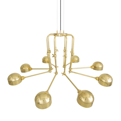 San Jose Industrial Chandelier, Eight-Arm