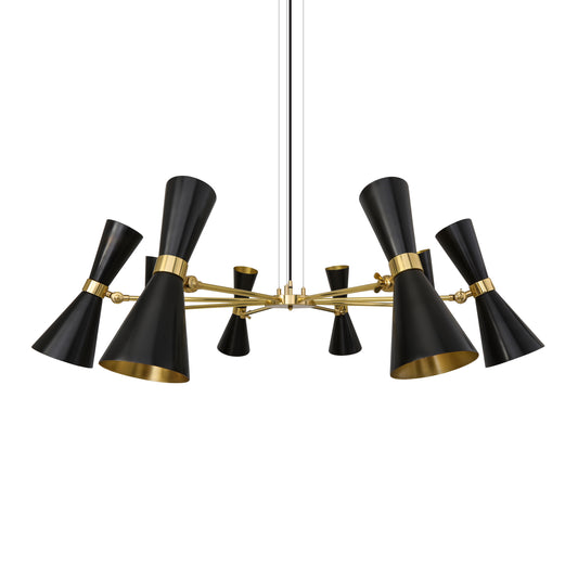 Cairo Mid-Century Chandelier, Eight-Arm