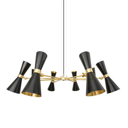 Cairo Mid-Century Chandelier, Eight-Arm