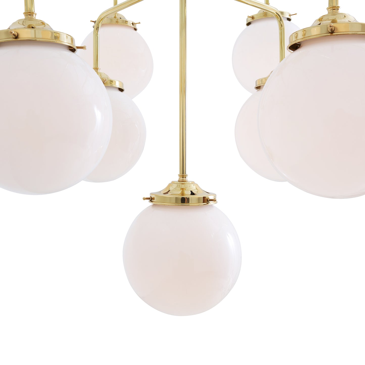Rome Mid-Century Three-Tier Globe Chandelier, 13-Light