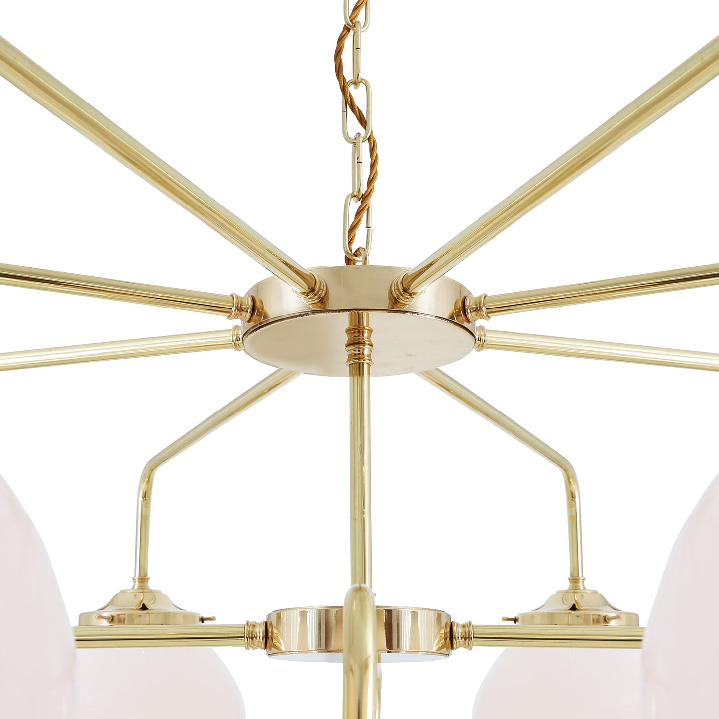 Rome Mid-Century Three-Tier Globe Chandelier, 13-Light