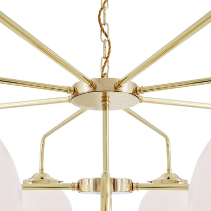 Rome Mid-Century Three-Tier Globe Chandelier, 13-Light