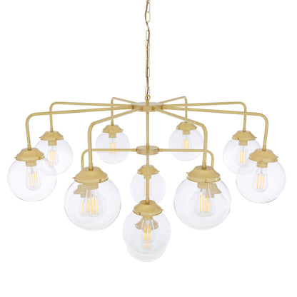 Rome Mid-Century Three-Tier Globe Chandelier, 13-Light