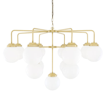 Rome Mid-Century Three-Tier Globe Chandelier, 13-Light