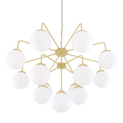 Rome Mid-Century Three-Tier Globe Chandelier, 13-Light