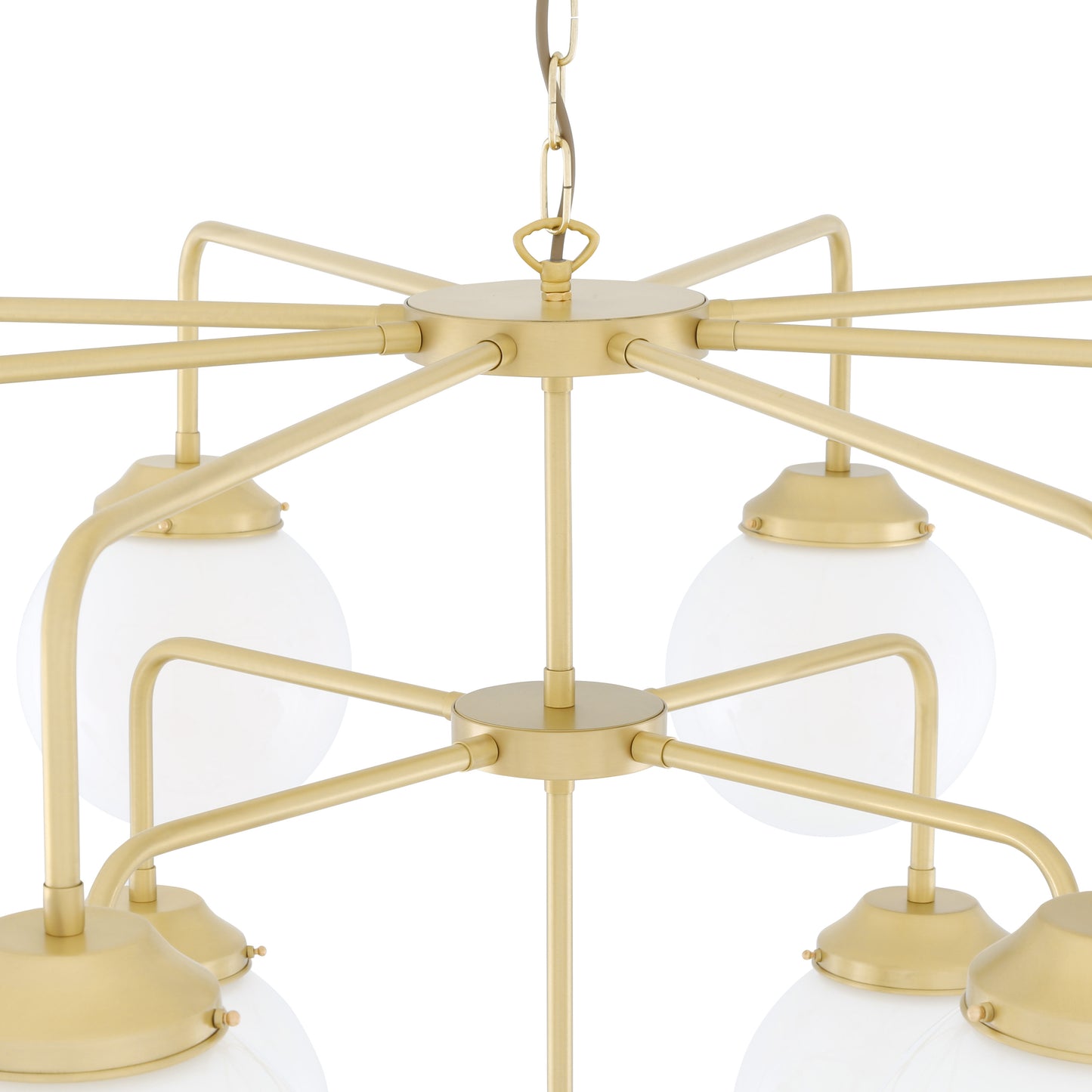 Rome Mid-Century Three-Tier Globe Chandelier, 13-Light