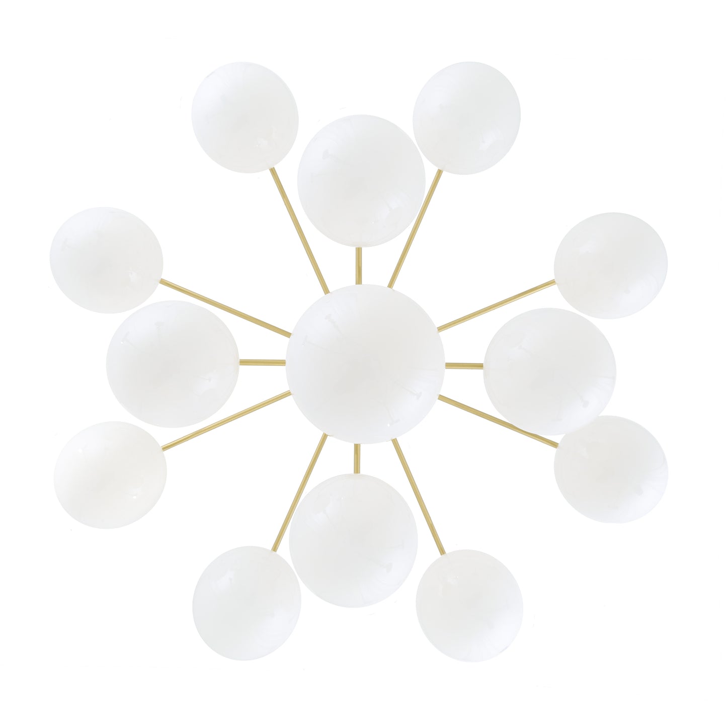 Rome Mid-Century Three-Tier Globe Chandelier, 13-Light