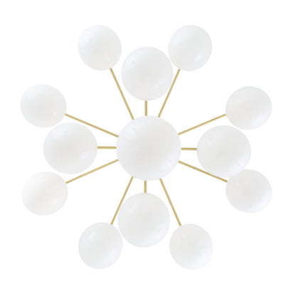 Rome Mid-Century Three-Tier Globe Chandelier, 13-Light