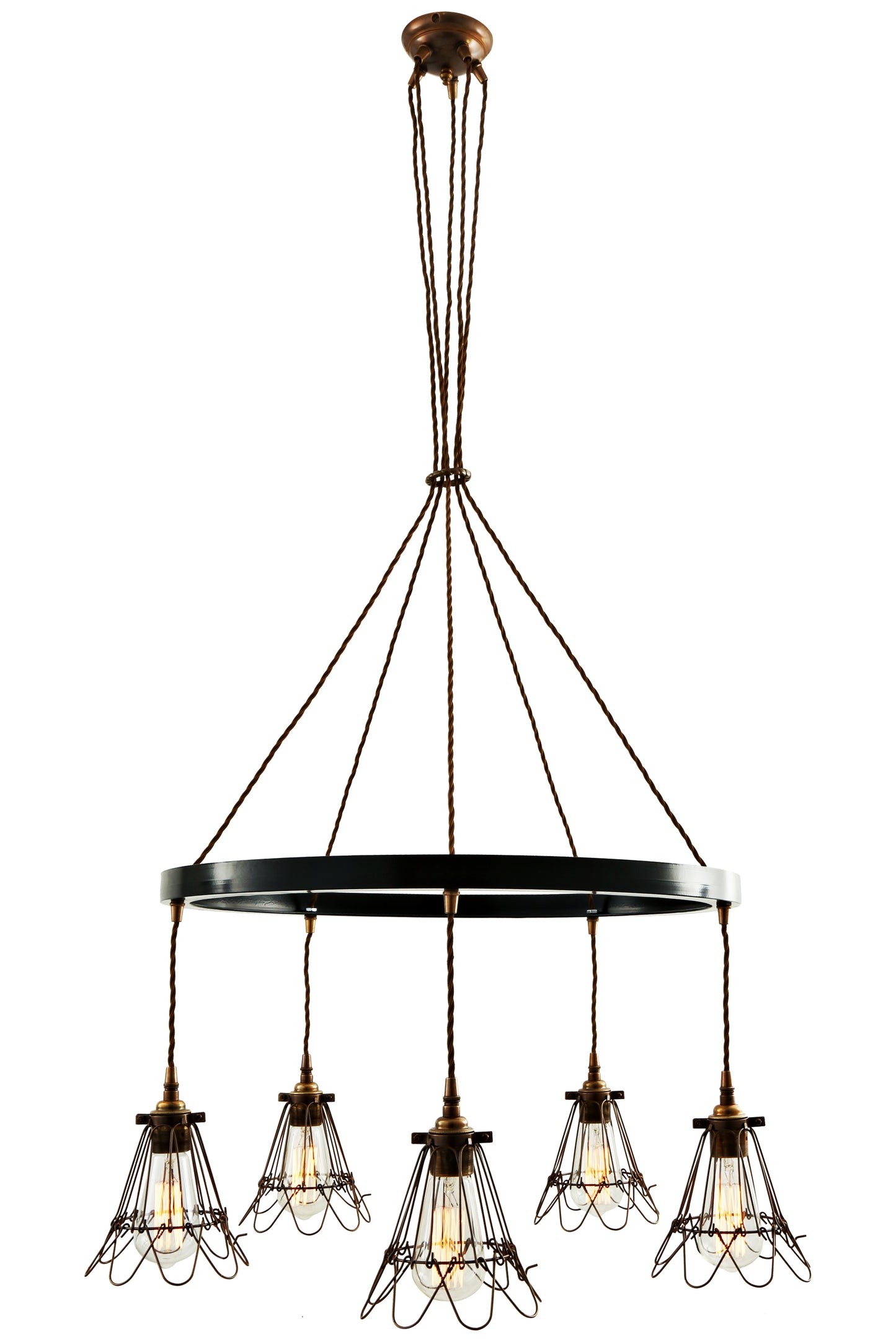 Praia One-Tier Industrial Ring Chandelier