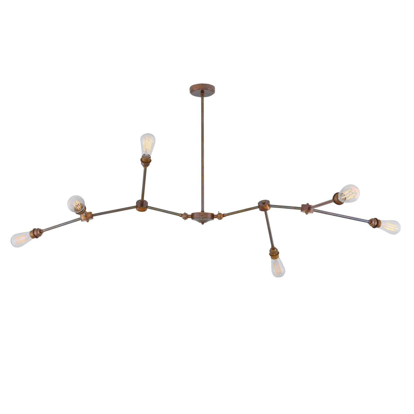 Ottawa Modern Industrial Chandelier, Six-Arm