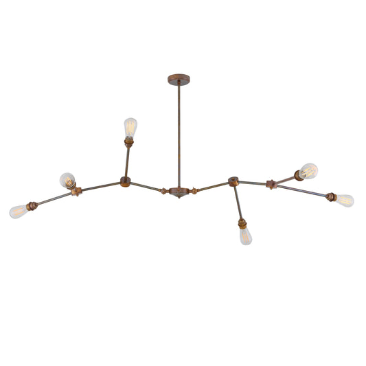 Ottawa Modern Industrial Chandelier, Six-Arm