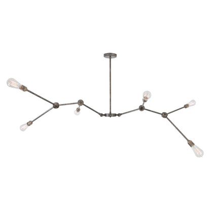 Ottawa Modern Industrial Chandelier, Six-Arm