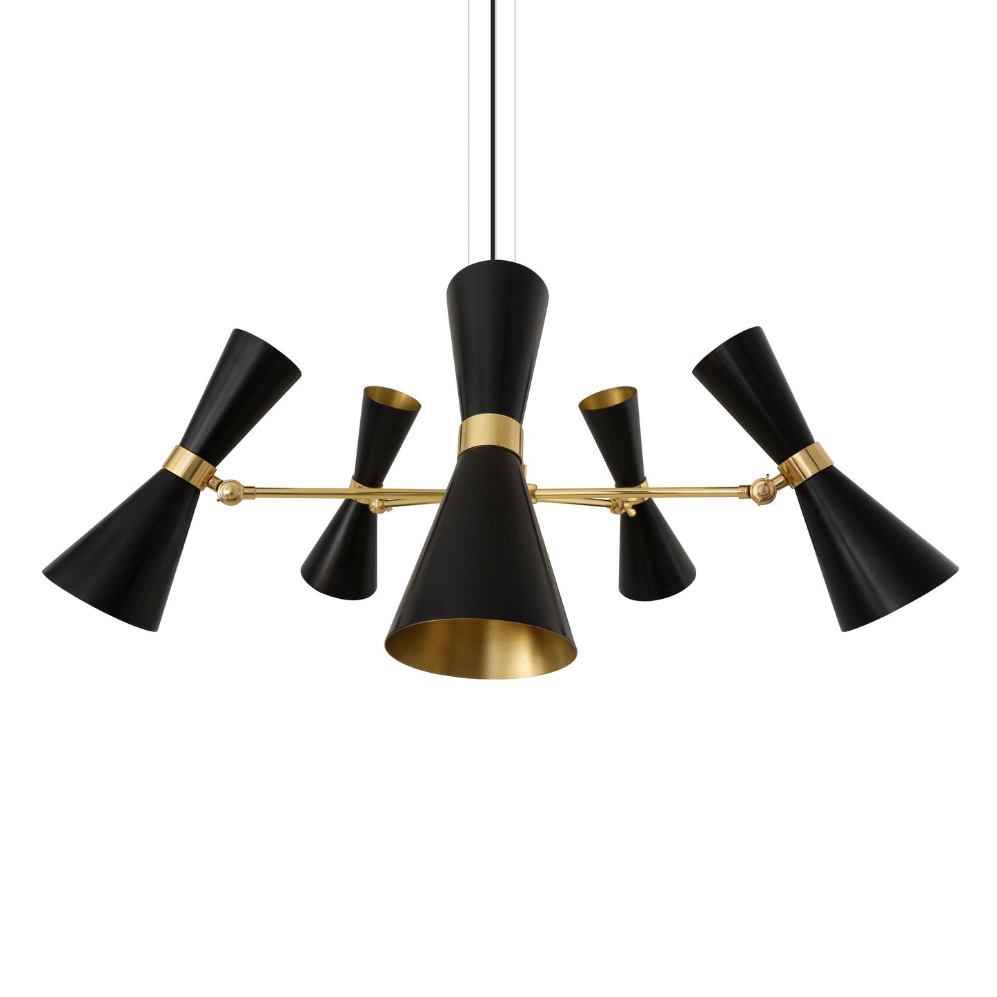 Cairo Mid-Century Chandelier, Five-Arm