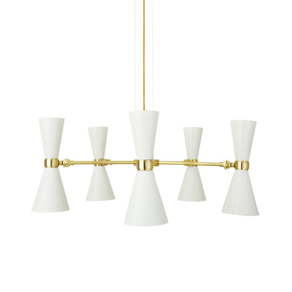 Cairo Mid-Century Chandelier, Five-Arm