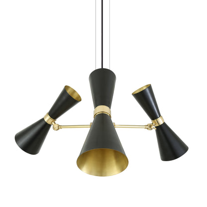 Cairo Mid-Century Chandelier, Three-Arm