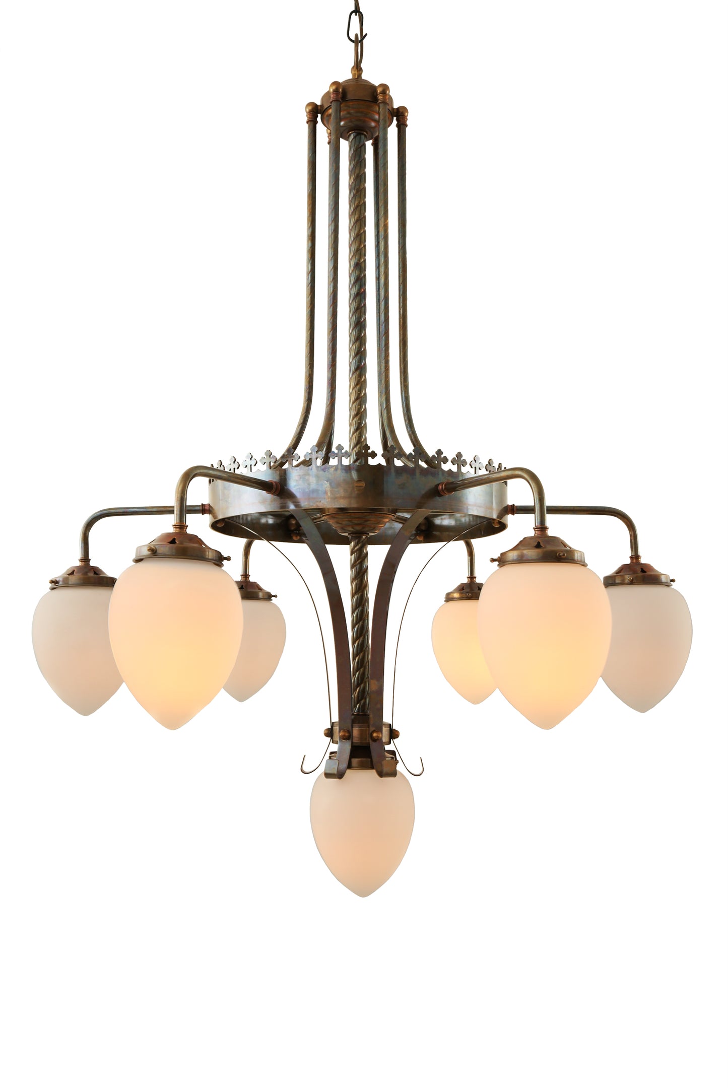 Killarney Six-Arm Church Chandelier, Seven Light