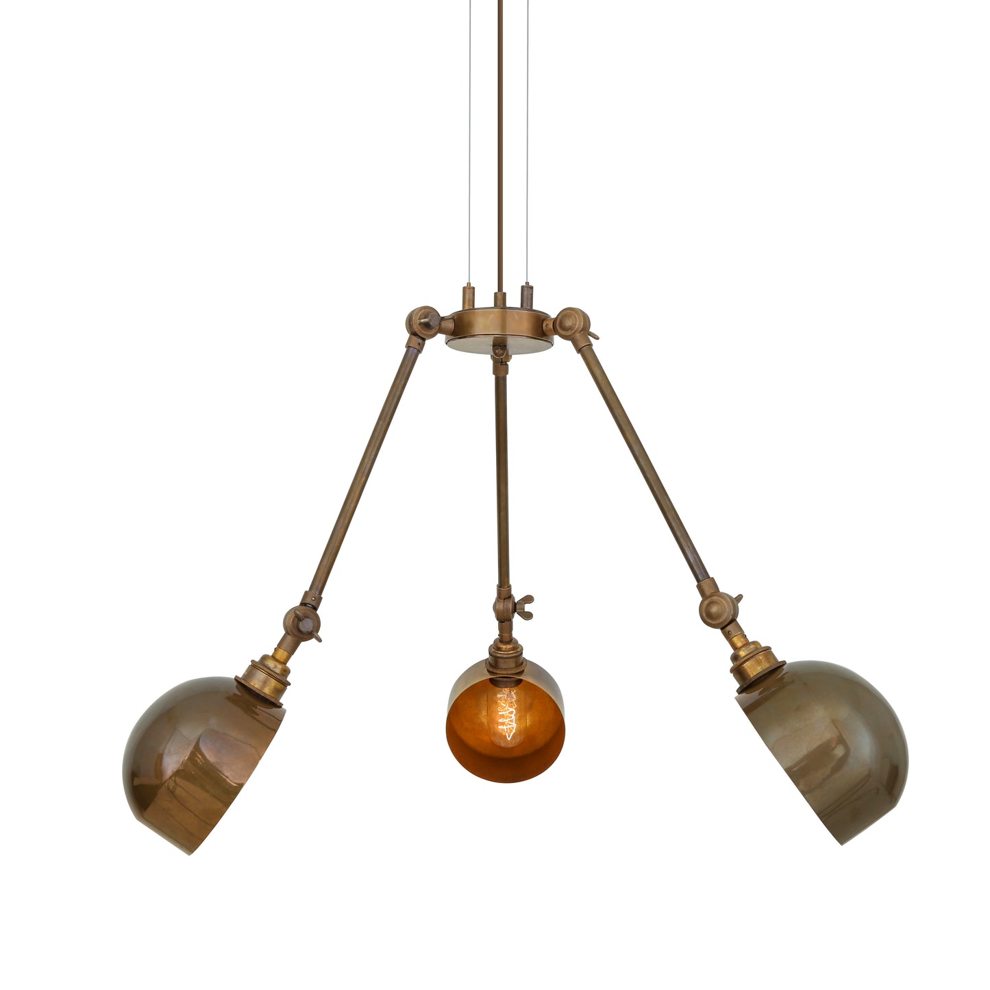 Neiva Vintage Adjustable Chandelier, Three-Arm