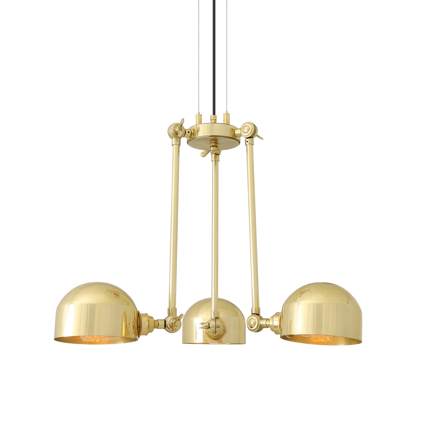 Neiva Vintage Adjustable Chandelier, Three-Arm