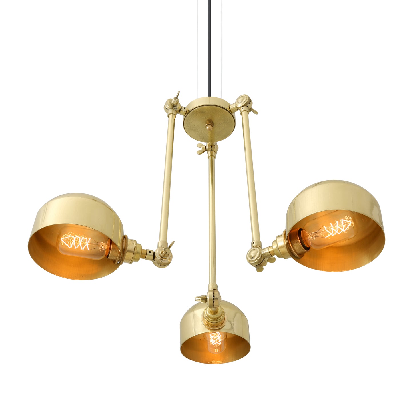 Neiva Vintage Adjustable Chandelier, Three-Arm