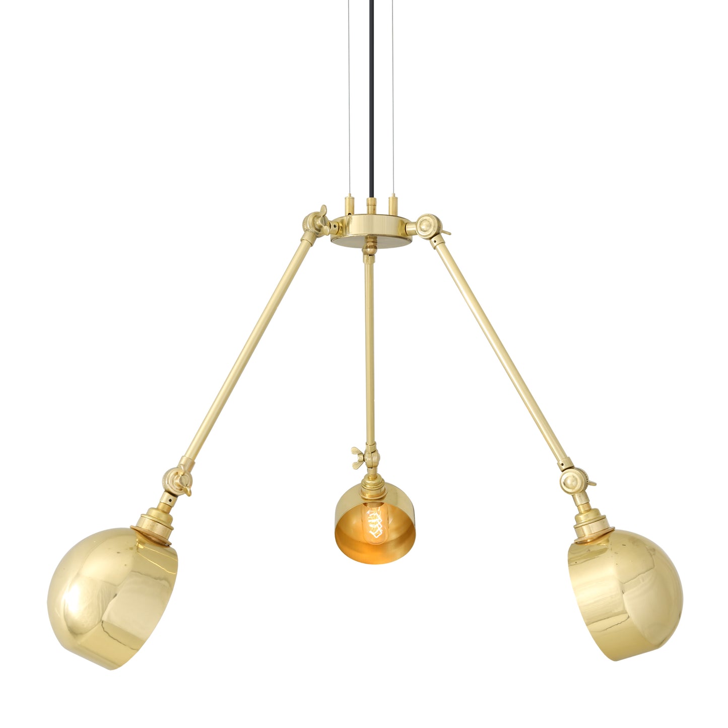 Neiva Vintage Adjustable Chandelier, Three-Arm