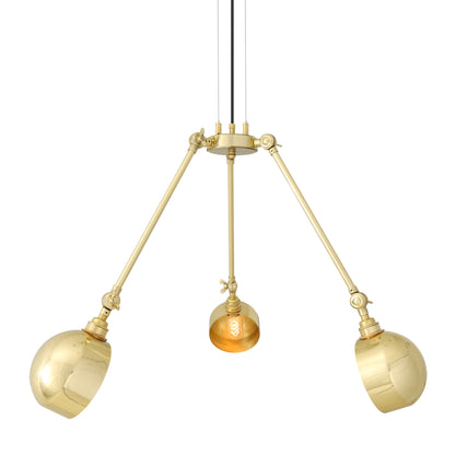 Neiva Vintage Adjustable Chandelier, Three-Arm