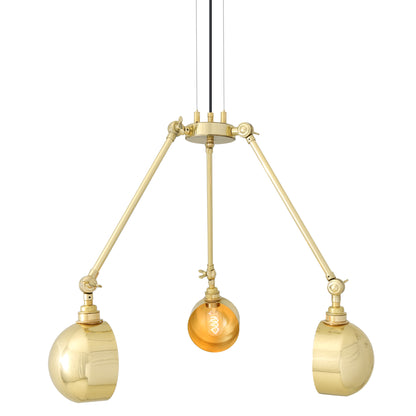 Neiva Vintage Adjustable Chandelier, Three-Arm