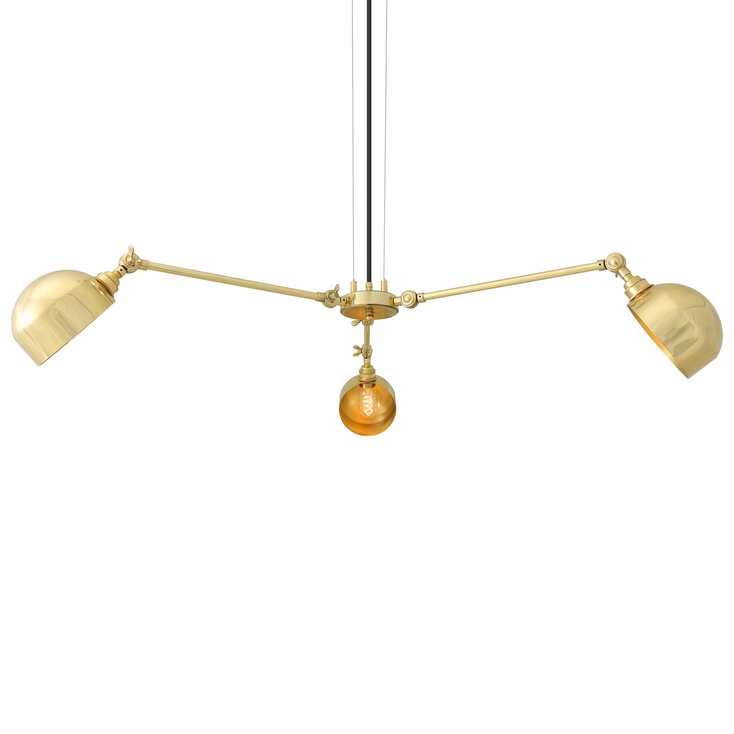 Neiva Vintage Adjustable Chandelier, Three-Arm