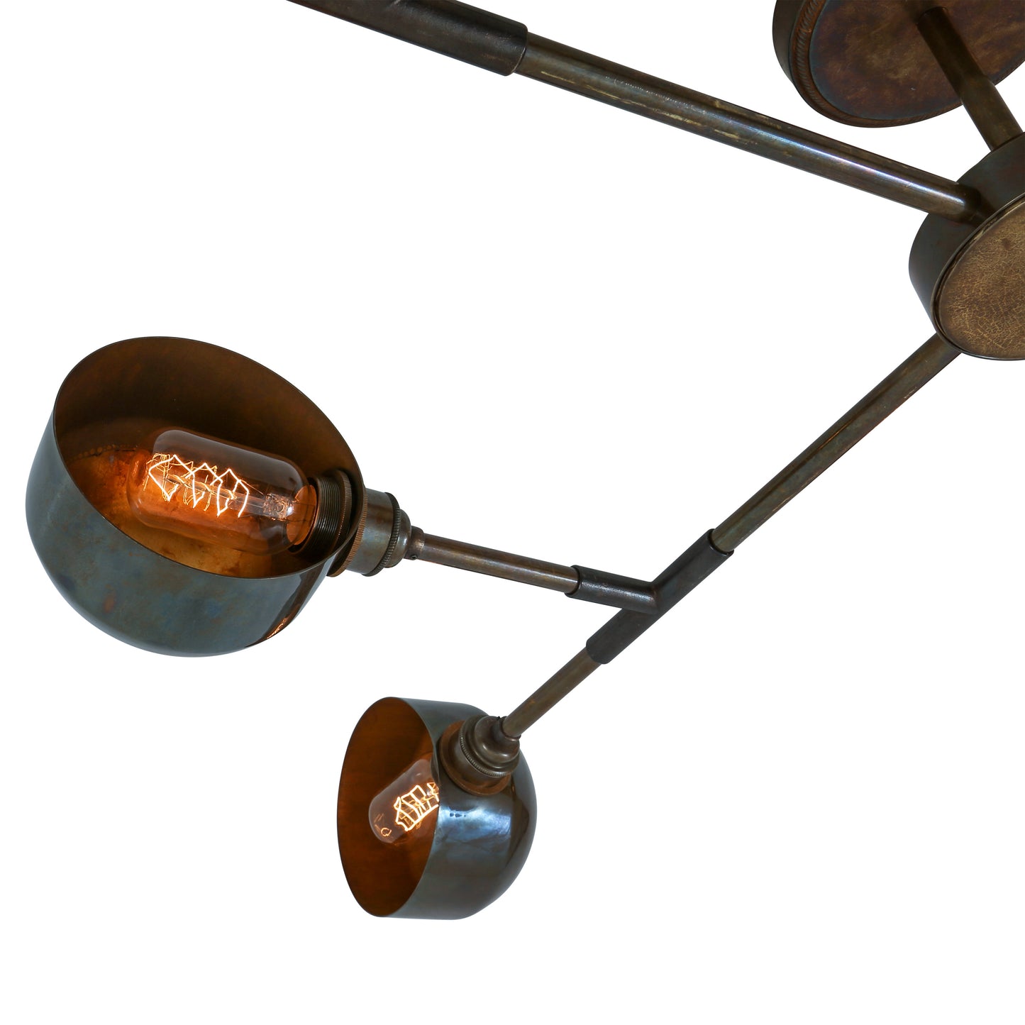 Santa Anita Industrial Flush Chandelier, Eight-Arm