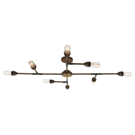 San Felipe Vintage Flush Chandelier, Eight-Arm