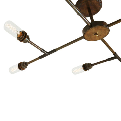 San Felipe Vintage Flush Chandelier, Eight-Arm