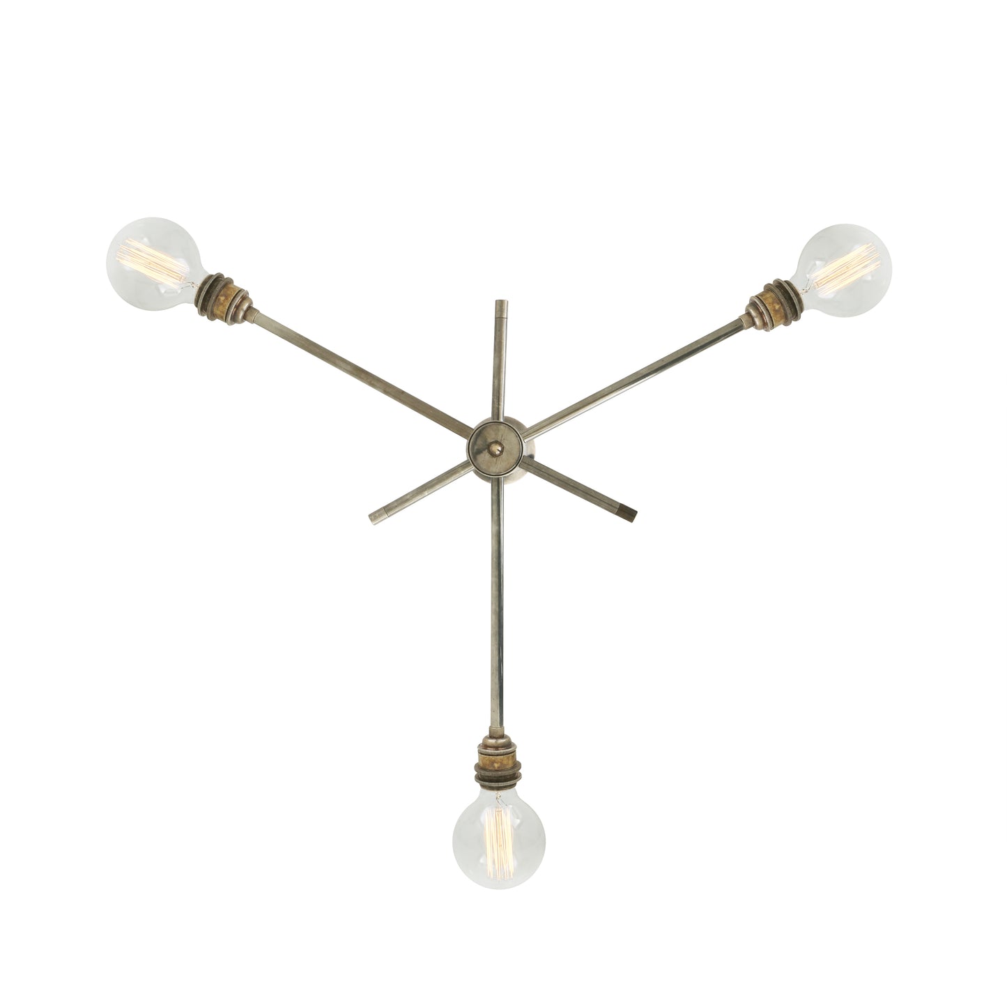 Mombasa Industrial Flush Chandelier, Three-Arm