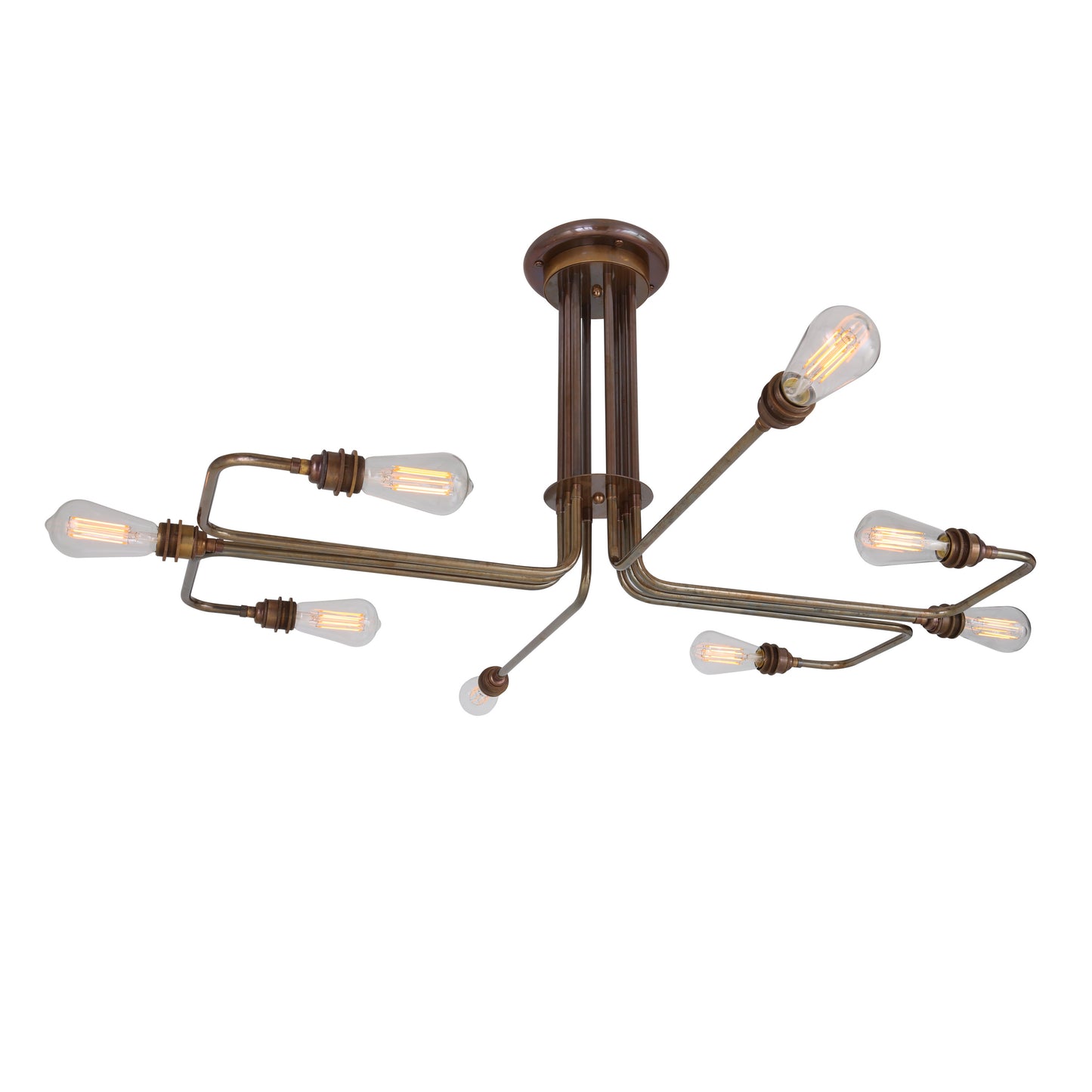 Irbid Modern Flush Chandelier, Eight-Arm