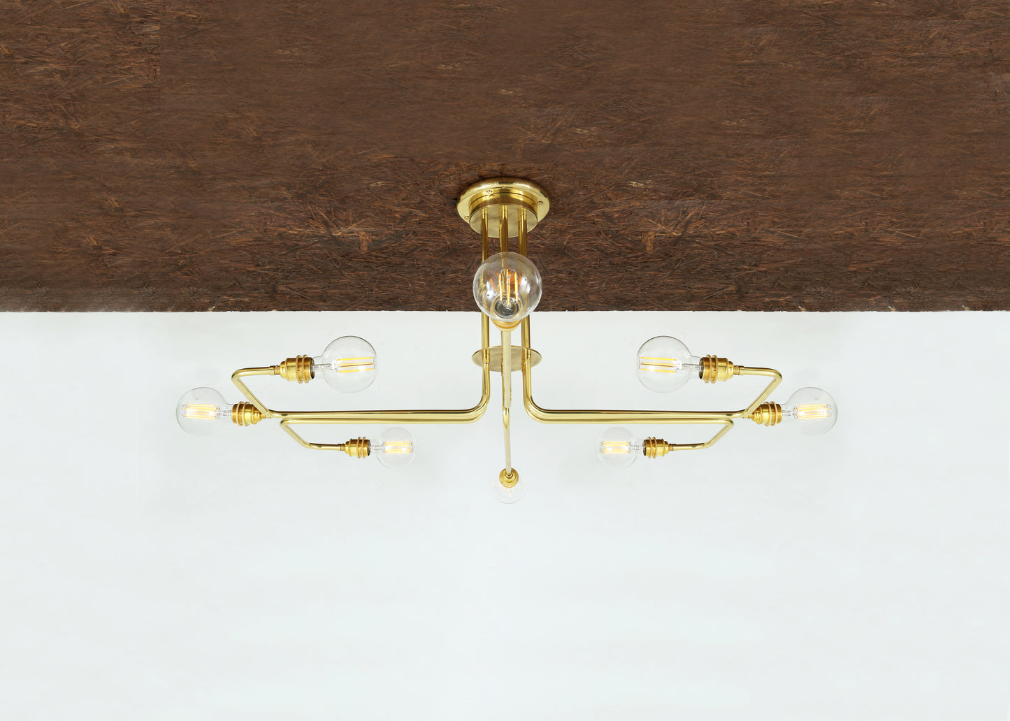 Irbid Modern Flush Chandelier, Eight-Arm