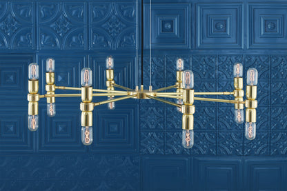 Kendu Modern Adjustable Chandelier, Eight-Arm