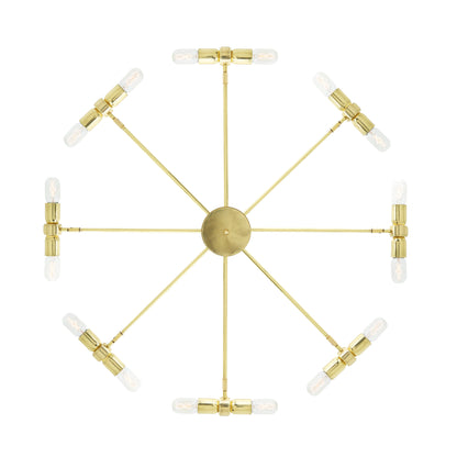 Kendu Modern Adjustable Chandelier, Eight-Arm