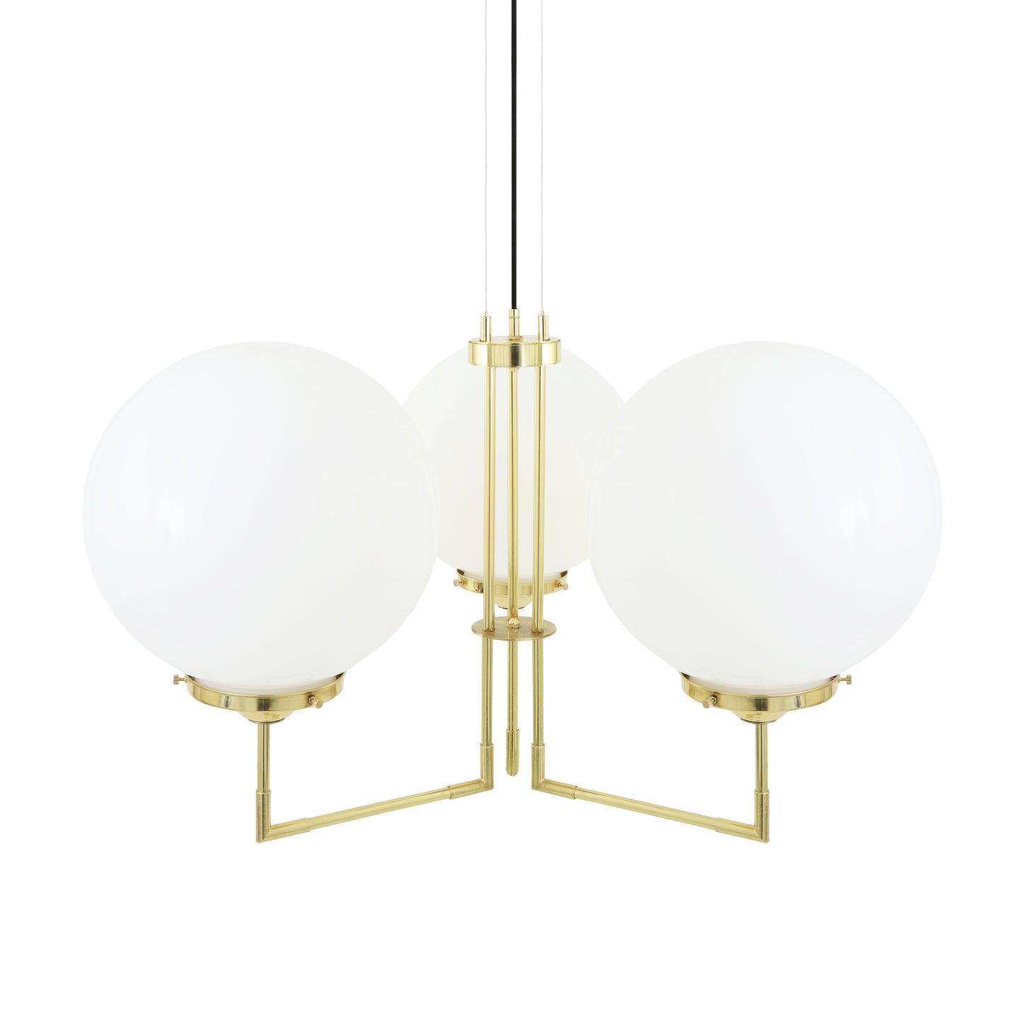 Bellavary Modern Globe Chandelier, Three-Arm