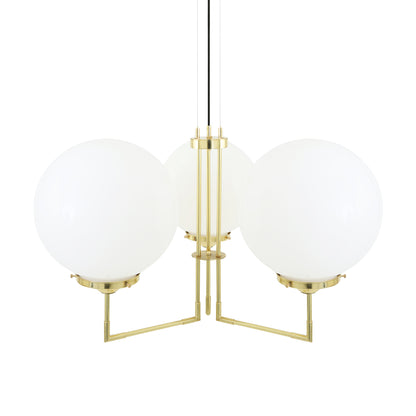 Bellavary Modern Globe Chandelier, Three-Arm