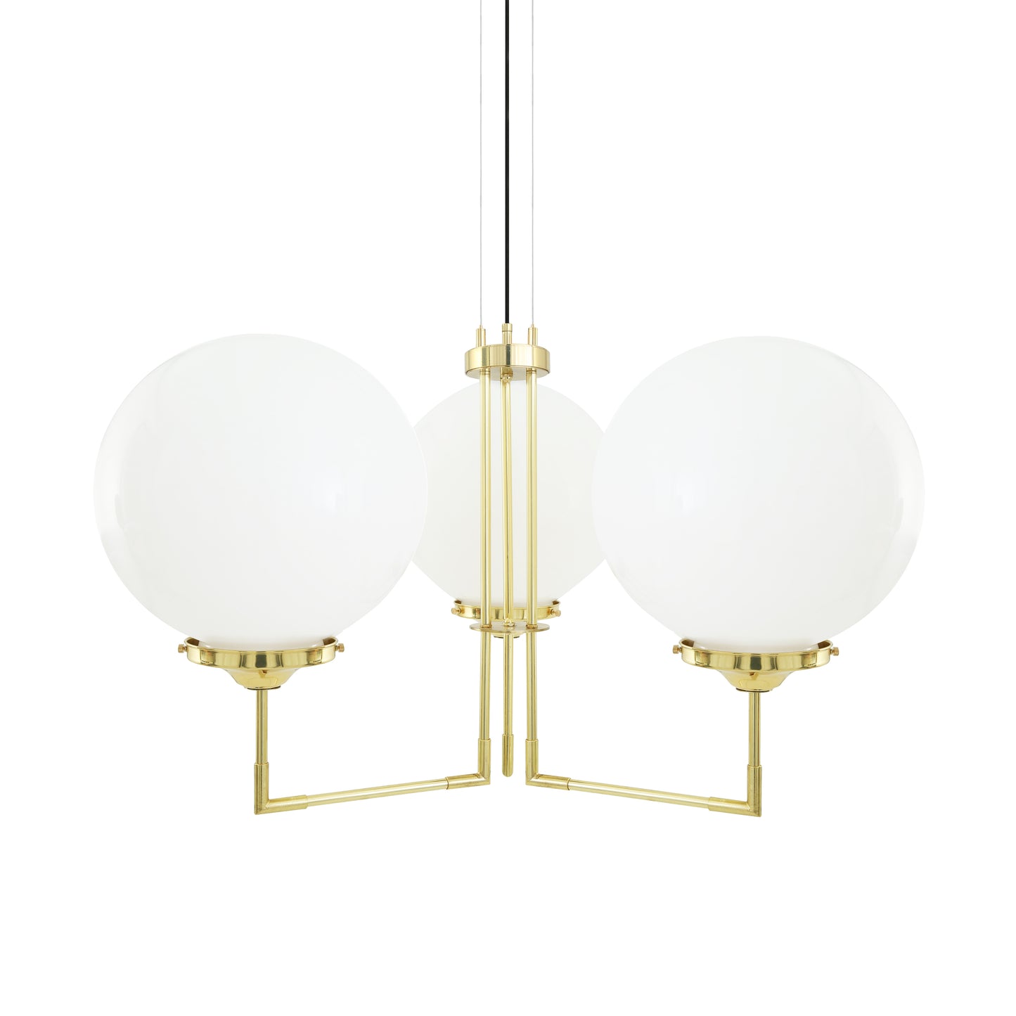 Bellavary Modern Globe Chandelier, Three-Arm