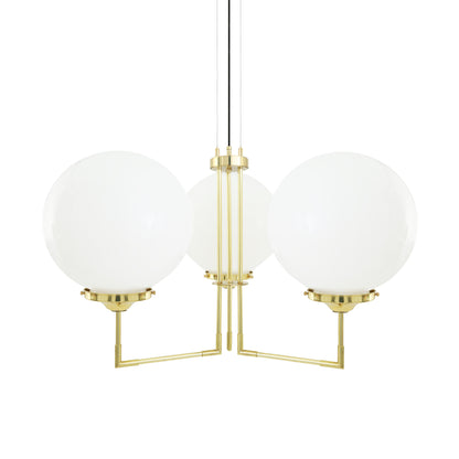 Bellavary Modern Globe Chandelier, Three-Arm