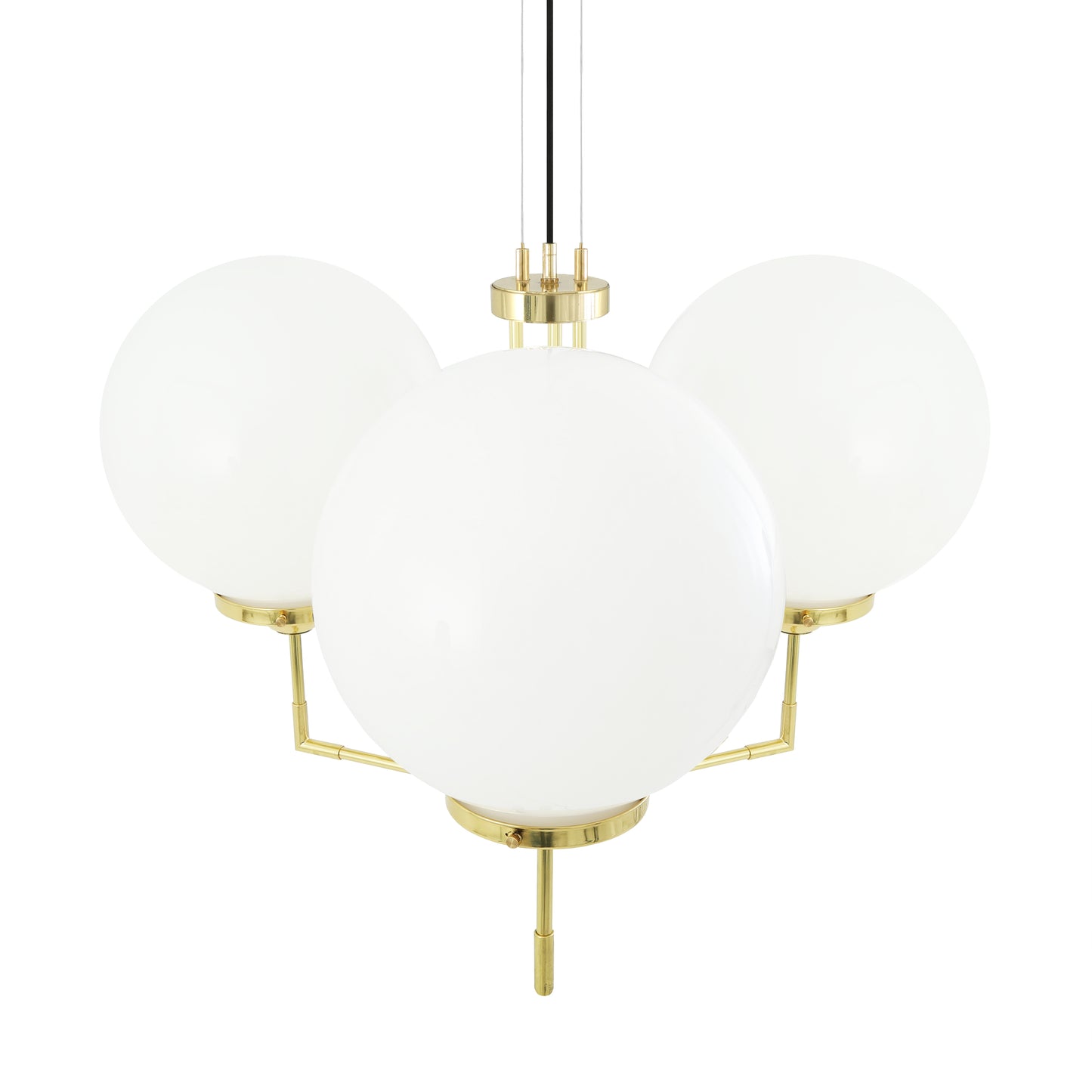 Bellavary Modern Globe Chandelier, Three-Arm