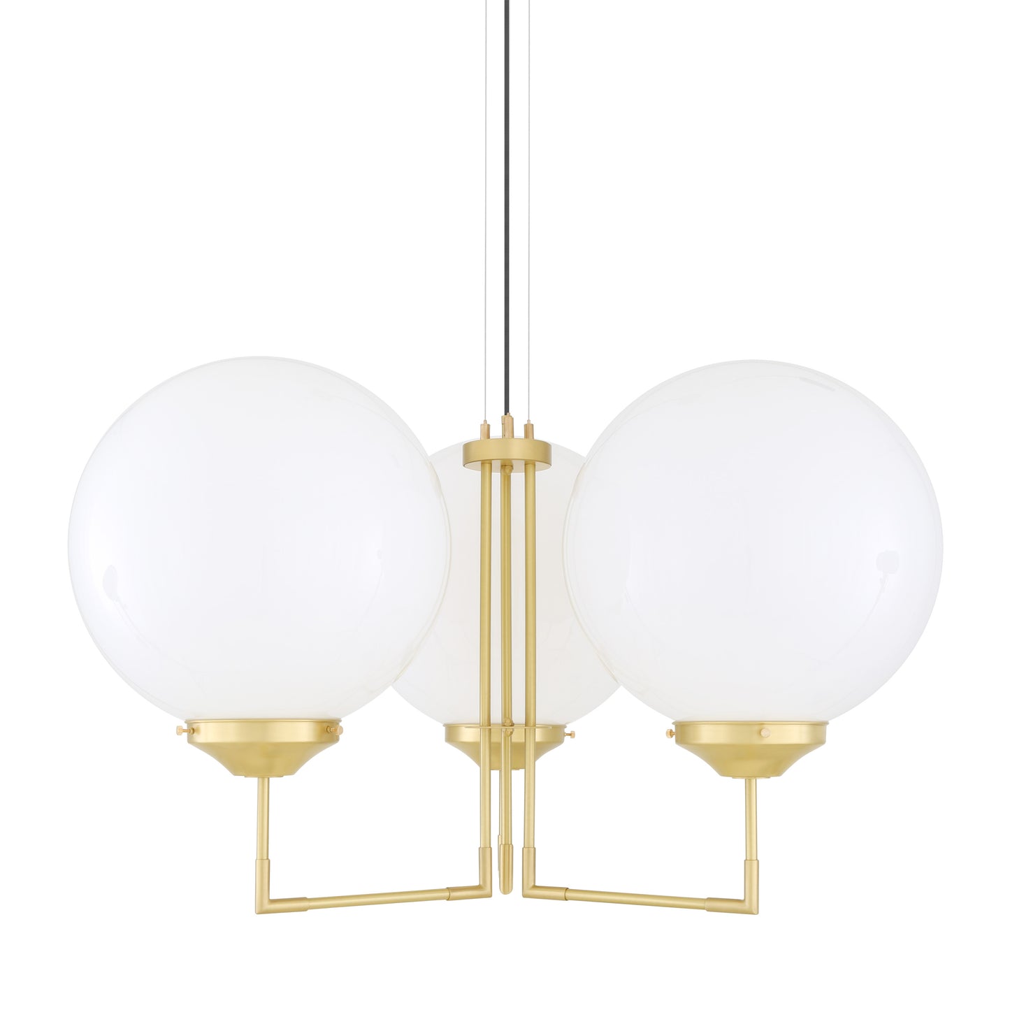 Bellavary Modern Globe Chandelier, Three-Arm