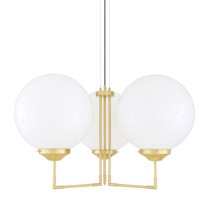 Bellavary Modern Globe Chandelier, Three-Arm