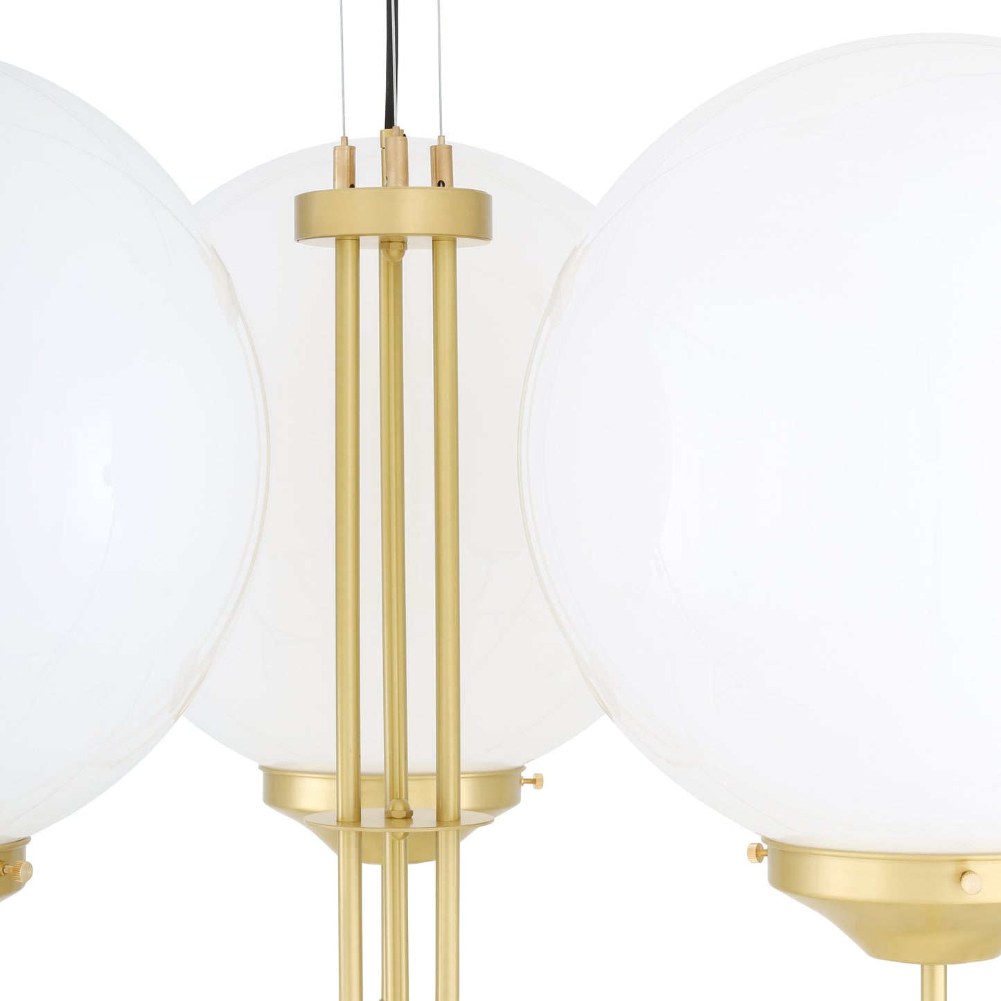 Bellavary Modern Globe Chandelier, Three-Arm