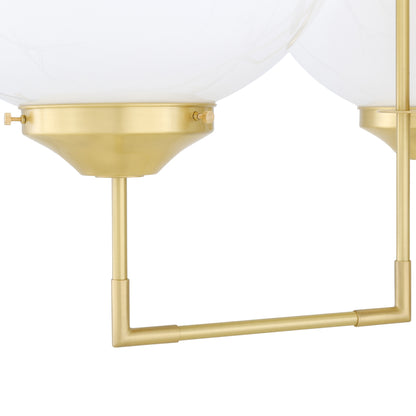 Bellavary Modern Globe Chandelier, Three-Arm