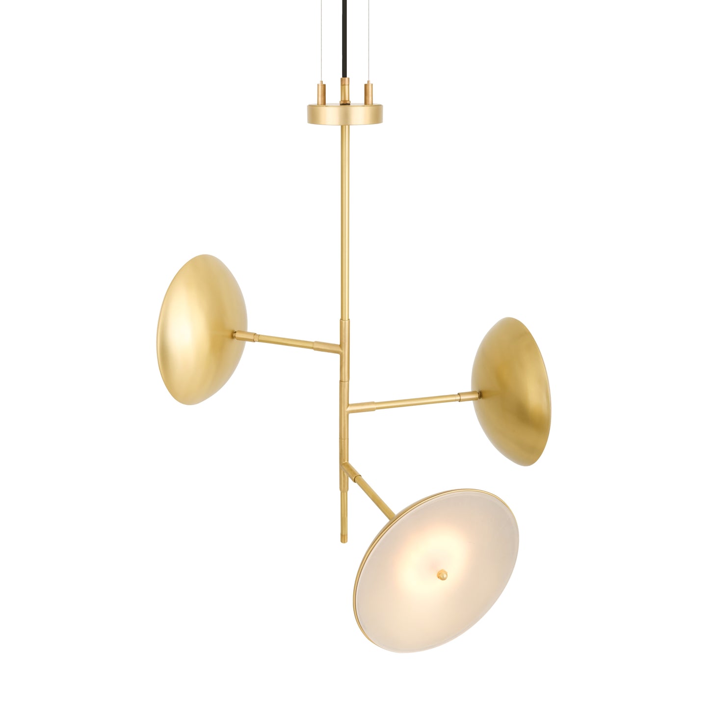 Oola Modern Diffused Dish Chandelier, Three-Arm