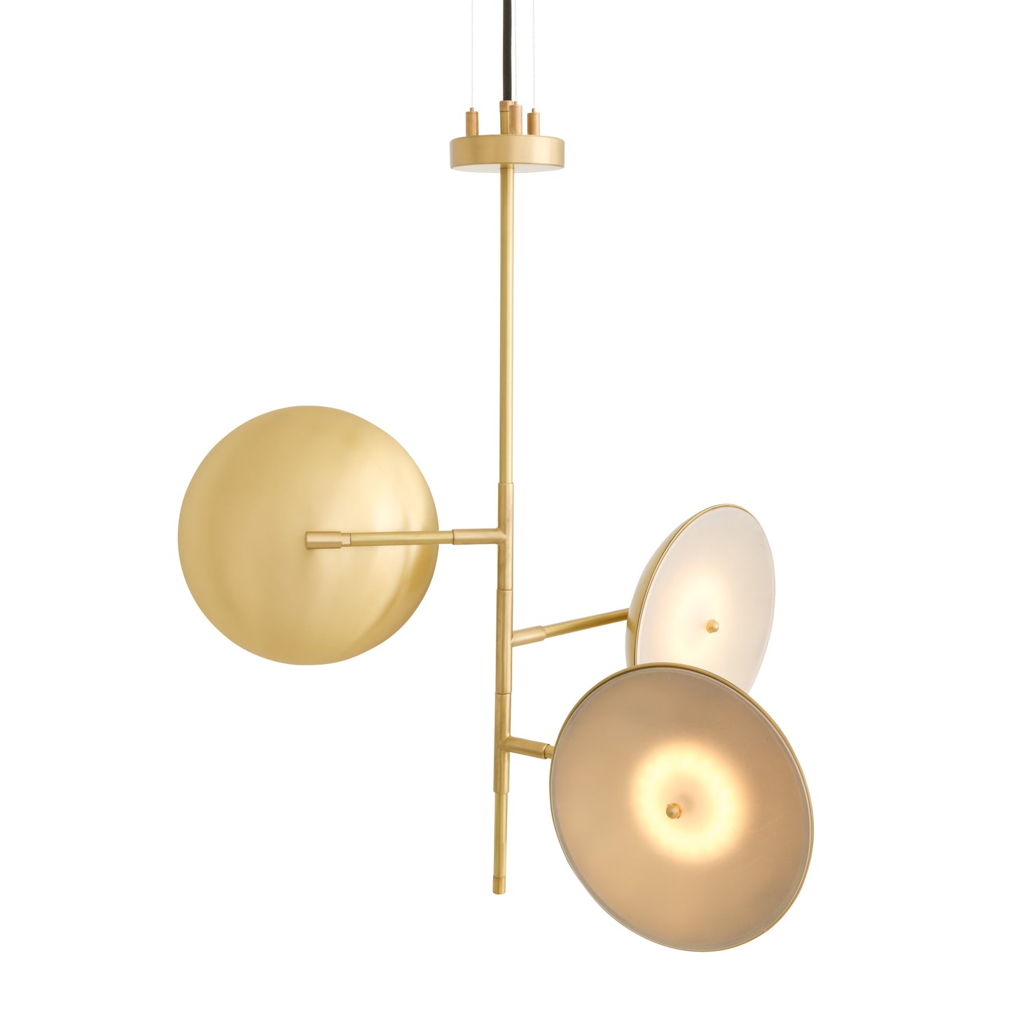 Oola Modern Diffused Dish Chandelier, Three-Arm