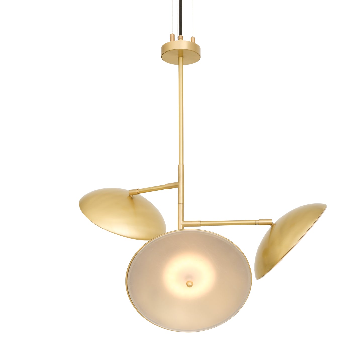 Oola Modern Diffused Dish Chandelier, Three-Arm